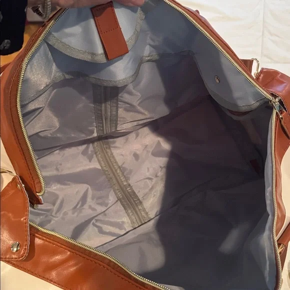 Emmafy NWOT 🔥sale🔥travel smart garment bag in cream and brown - Picture 8 of 15